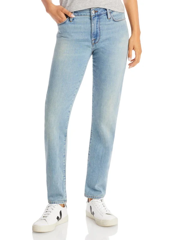 Weekend Discounts to Indulge In Le Garcon Womens Light Wash Mid Rise Straight Leg Jeans