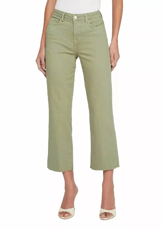 Unbeatable Prices Wanda High Rise Crop Wide Leg Jean In Soft Army