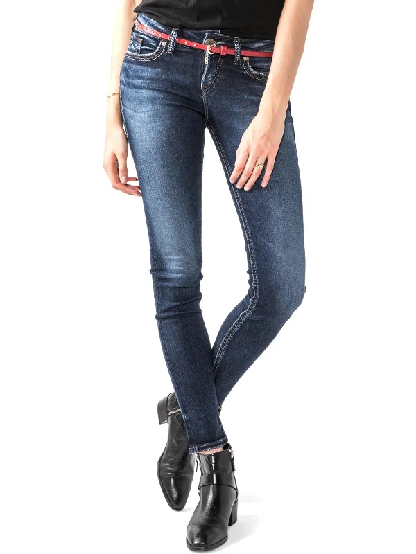 Weekend Deals That Dazzle Suki Womens Denim Mid-Rise Skinny Jeans