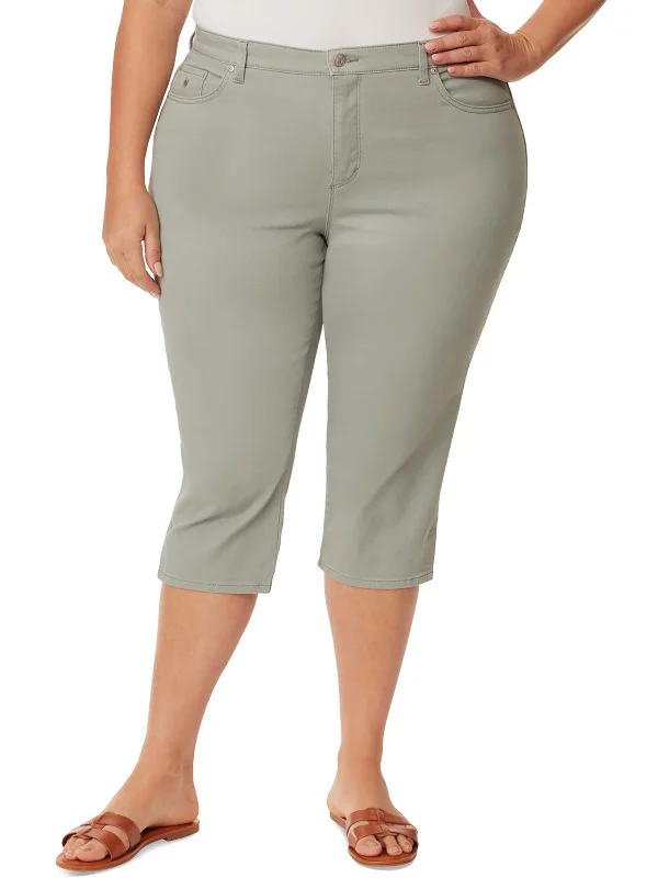 Weekend Bargains Galore Plus Amanda Womens Denim Classic Rise Capri Jeans