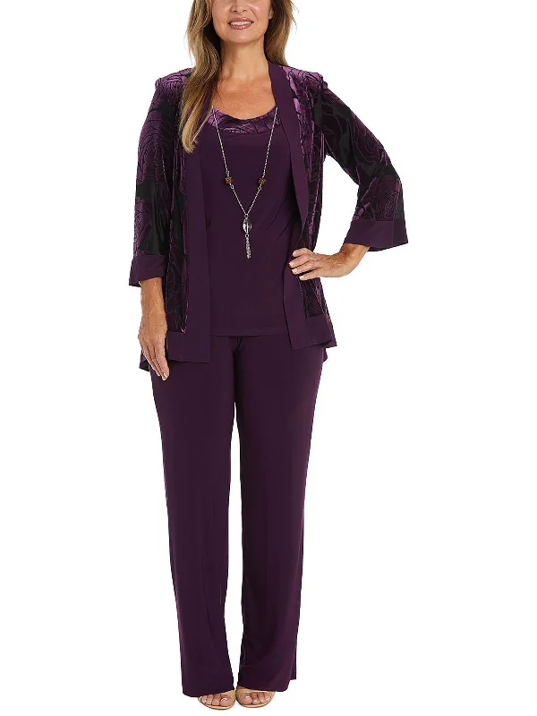 One-Day Only Womens Floral 3Piece Set Suit Pants