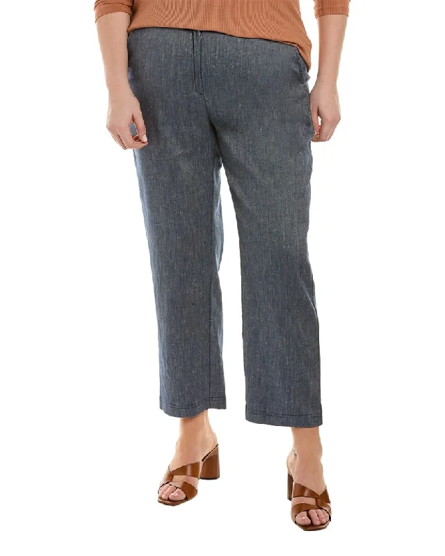 Sale Event Voyage by Marina Rinaldi Plus Rapper Linen-Blend Trouser