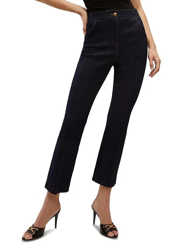 Mega Sale Kimra Womens High Rise Straight Leg Cropped Pants