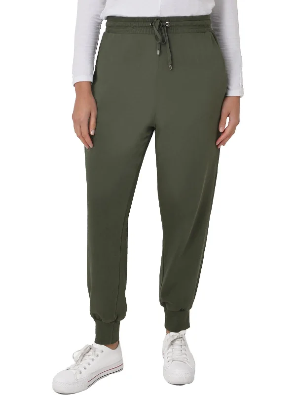 Super Deal Plus Womens Side Stripe Drawstring Hem Jogger Pants
