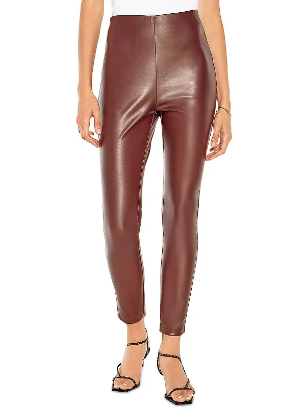 Weekend Bargains to Cherish Bianca Womens Faux Leather High Rise Leggings