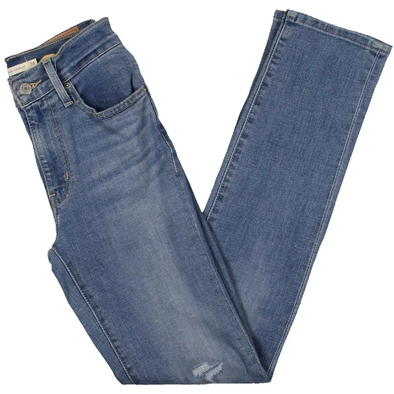 Final Clearance 724 Womens High-Rise Slim Straight Leg Jeans