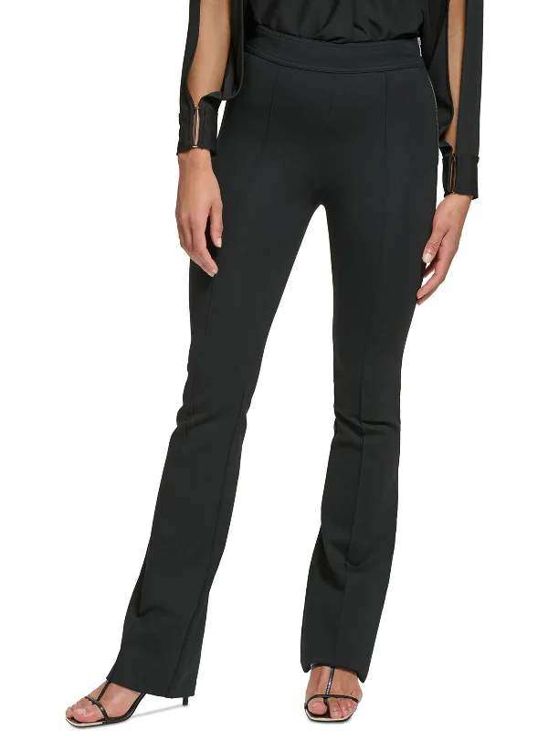 Weekend Savings Bonanza Petites Womens High Rise Pintuck Bootcut Pants