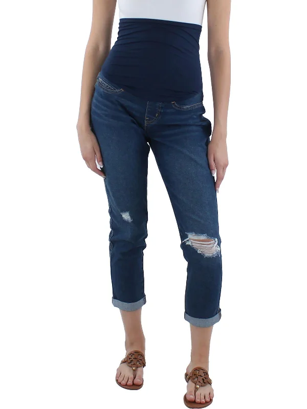 New Deals Womens Maternity Distressed Boyfriend Jeans