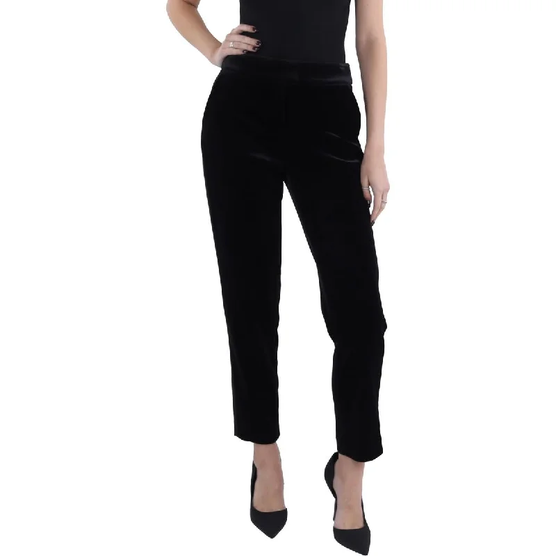 Steals and Deals Womens Velvet Pockets Straight Leg Pants