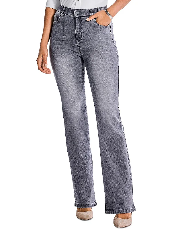 Price Drop Womens High Rise Knit Bootcut Jeans