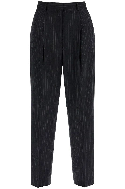 Super Savings Toteme Women's Double Pleated Pinstripe Trousers