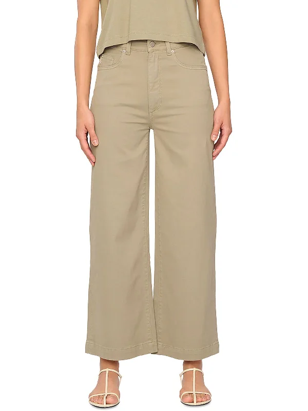 Amazing Deals Womens High Rise Knit Wide Leg Pants