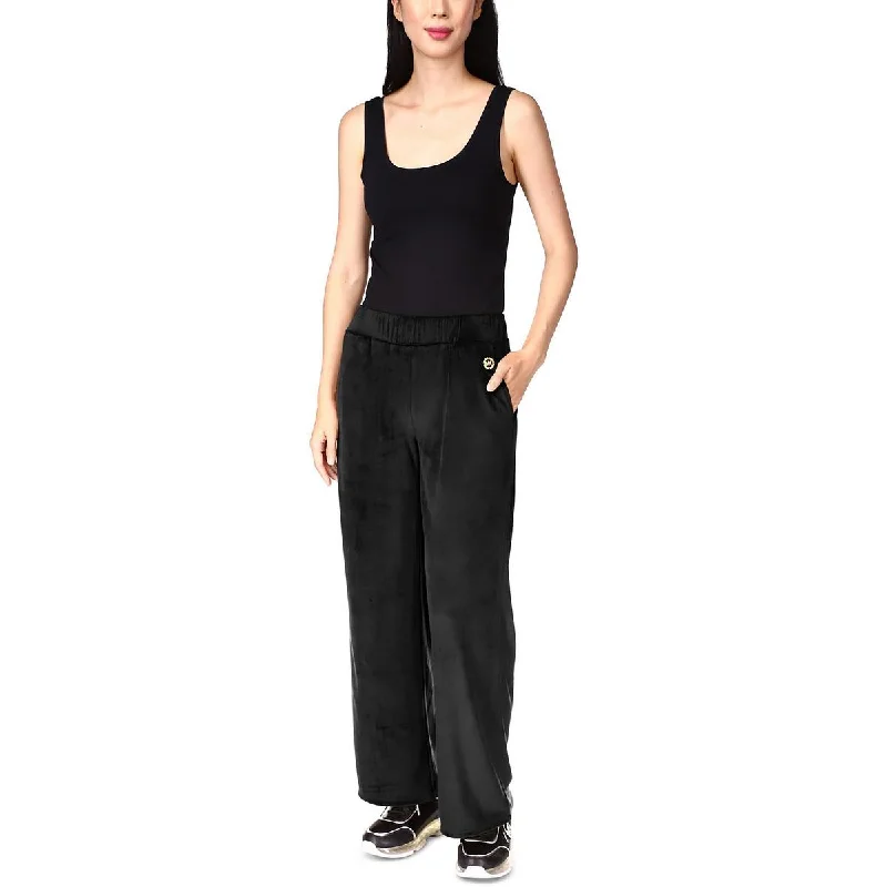 Weekend Savings Sensation Womens Velour Straight Leg Straight Leg Pants