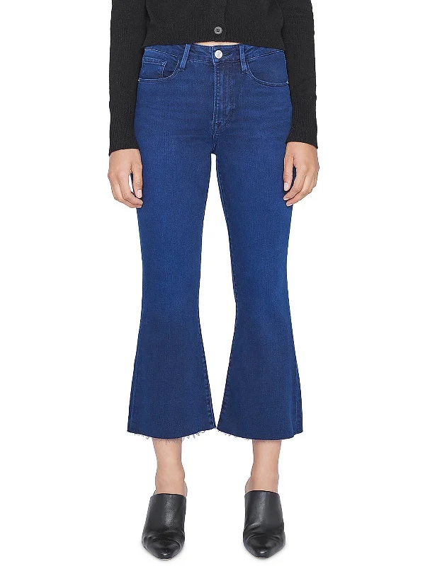 Extra Savings Womens High Rise Flared Cropped Jeans