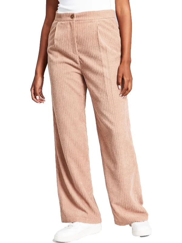 Stock Clearance Womens Ribbed Corduroy Wide Leg Pants