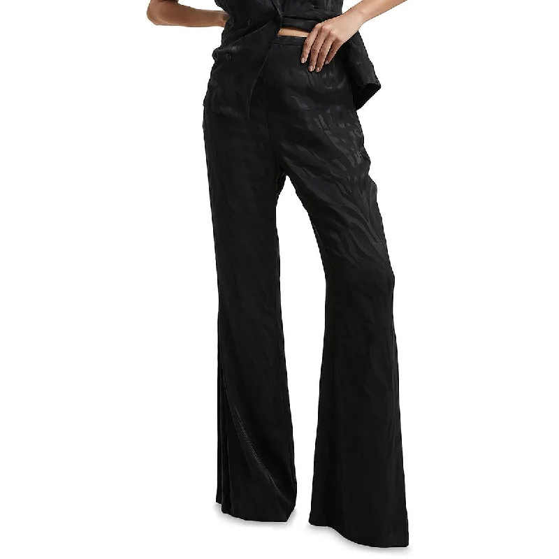 Lowest Price Ara Womens Satin Animal Print Wide Leg Pants