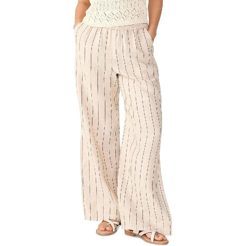 Major Deal Womens Linen Pull on Wide Leg Pants