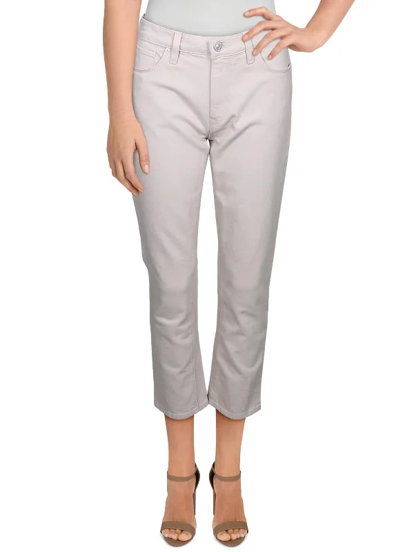 Online Specials Barbara Womens Denim High Waist Cropped Jeans