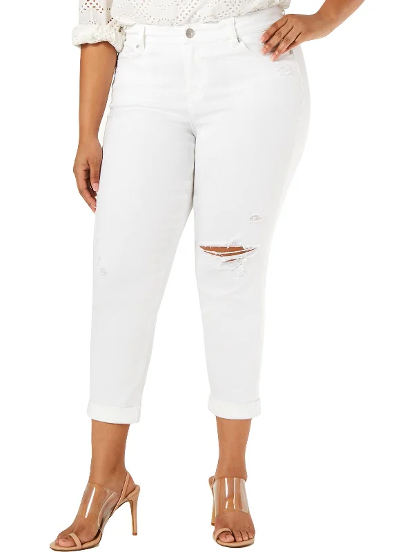 Weekend Offers That Excite Plus Womens Denim Mid-Rise Girlfriend Jeans