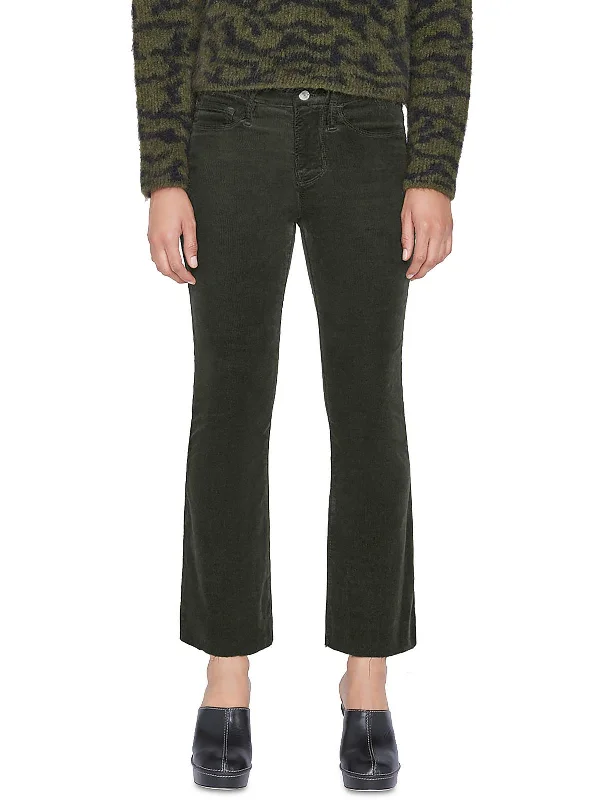 Don't Wait Womens Corduroy Raw Hem Bootcut Pants