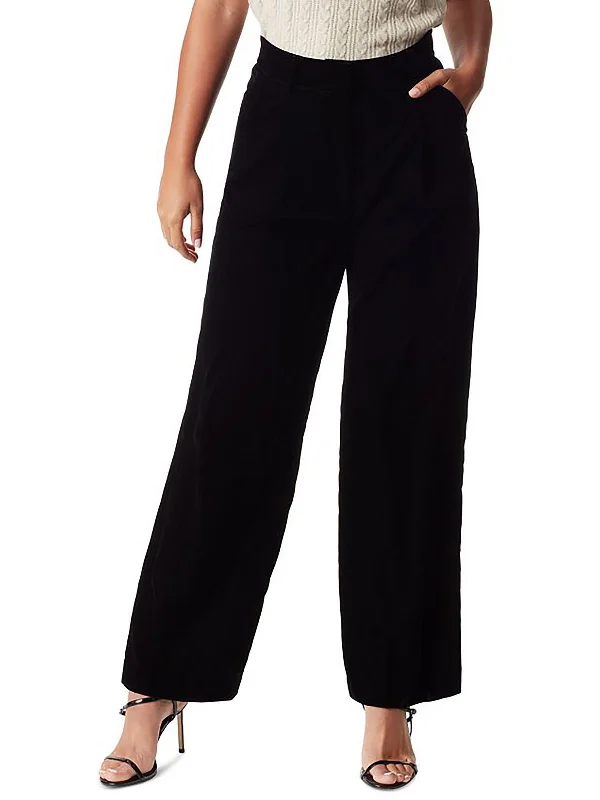 Season Finale Sale Womens Velvet High Rise Wide Leg Pants
