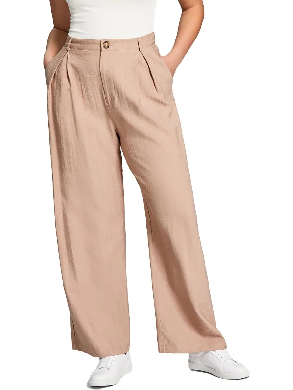 Weekend Deals That Spark Womens Pleated High Rise Wide Leg Pants