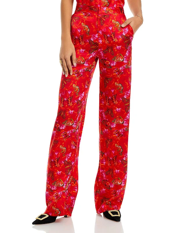 The Best Deal Womens High Rise Printed Straight Leg Pants