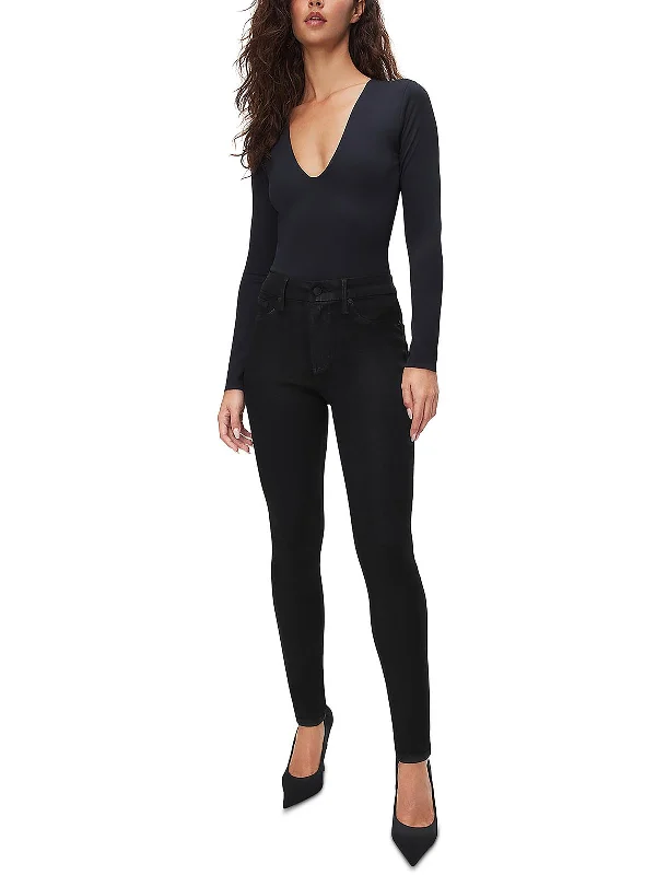 Super Sale Womens High-Rise Coated Skinny Jeans