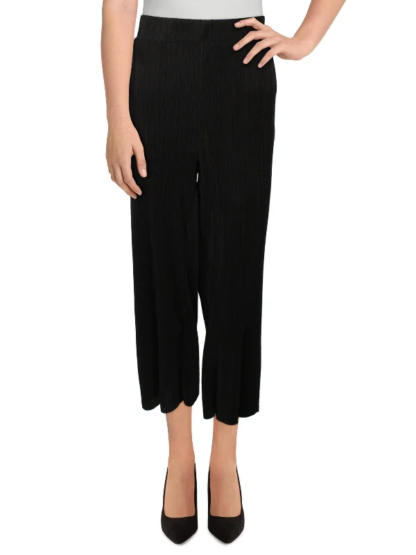 Online Exclusive Womens Pleated Mid Rise Cropped Pants