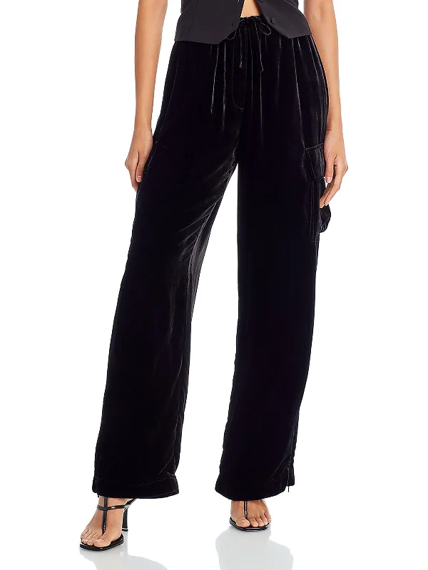 Year-End Deals Womens Velvet Drawstring Cargo Pants