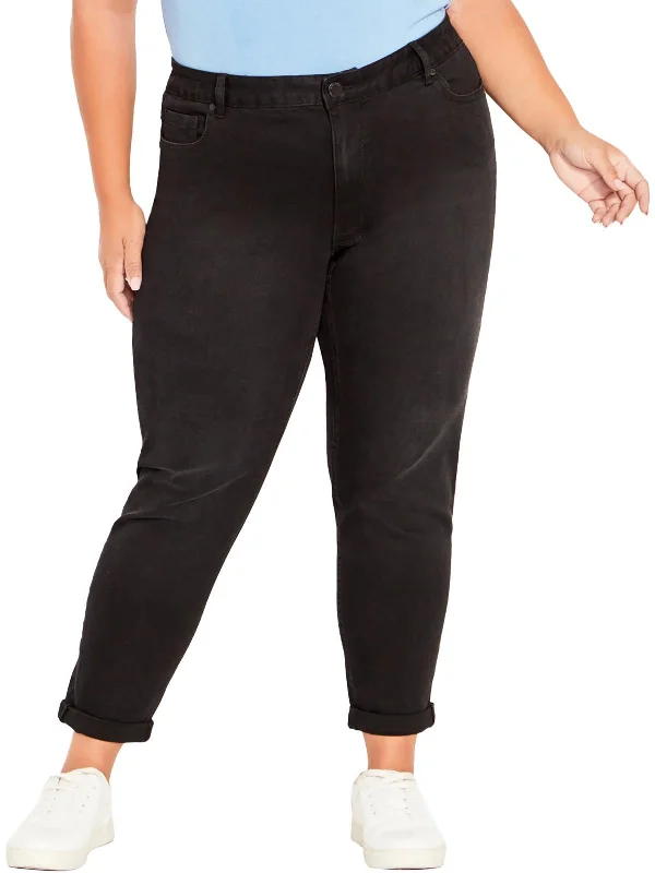 Incredible Offers Womens Denim Rolled cuff Slim Jeans