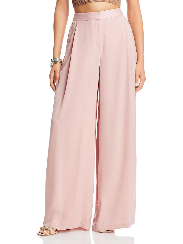 Exclusive Access Benji Womens Pleated Dressy Wide Leg Pants