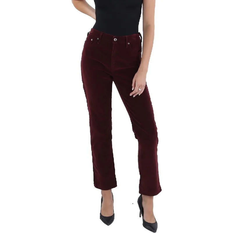 Bargain Bin Mari Womens Corduroy High Rise Straight Leg Pants