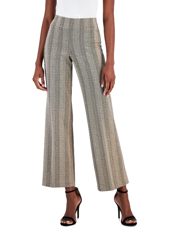 New Arrival Womens Knit High Rise Wide Leg Pants