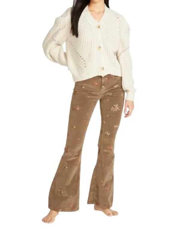 Make Your Weekend Count with Savings Farrah Corduroy Flare Jean In Mimosa