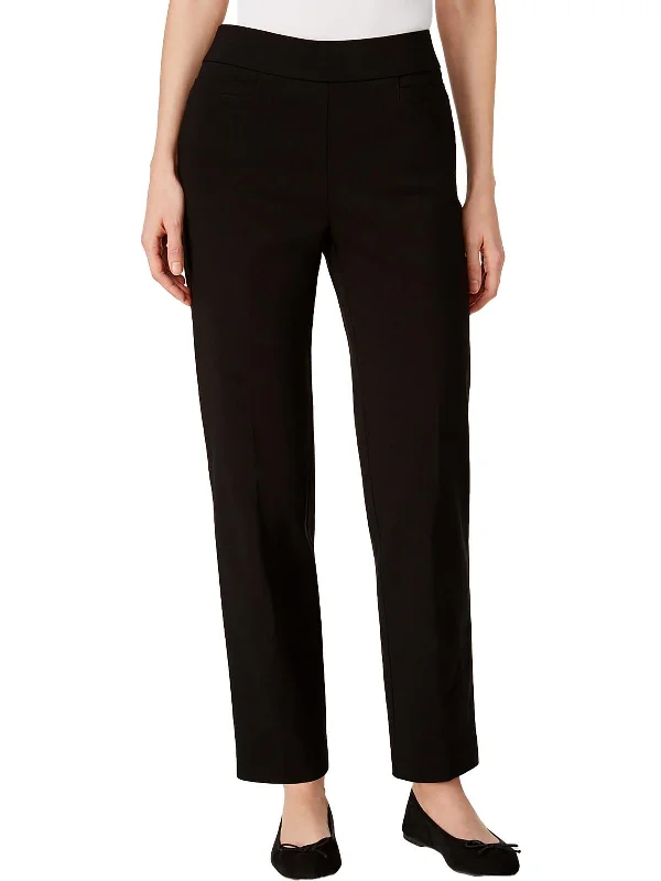 Reduced Prices Petites Womens High Rise Slimming Straight Leg Pants
