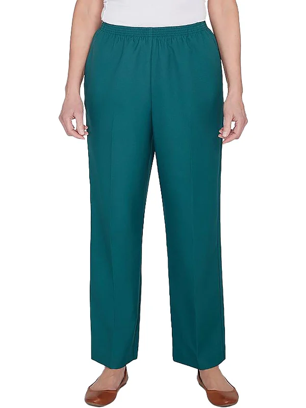 Exclusive Savings Womens Comfort Waist Traditional Fit Straight Leg Pants