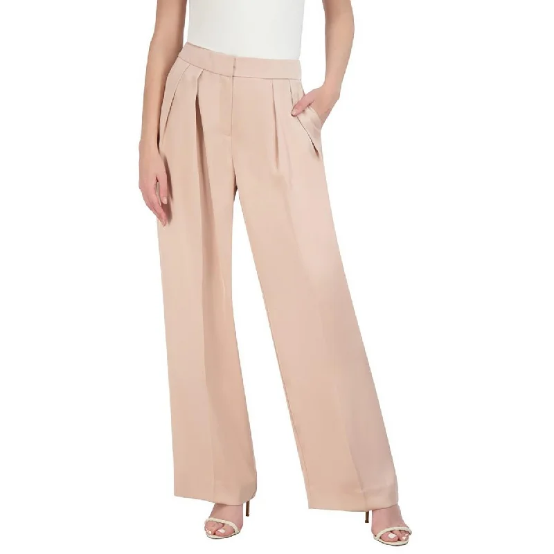 The Best Prices Womens Pleated Double Weave Wide Leg Pants