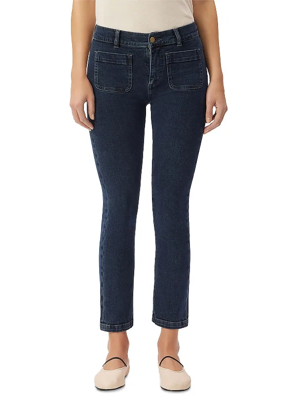 Hurry Up Womens Mid Rise Instasculpt Straight Leg Jeans