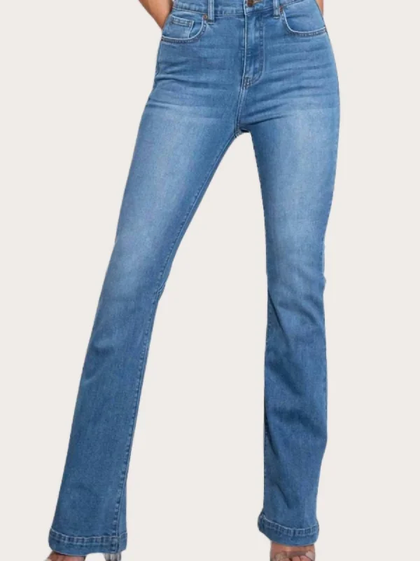 Weekend Savings Fiesta High-Rise Heart Back Bootcut Jeans In Medium Stone