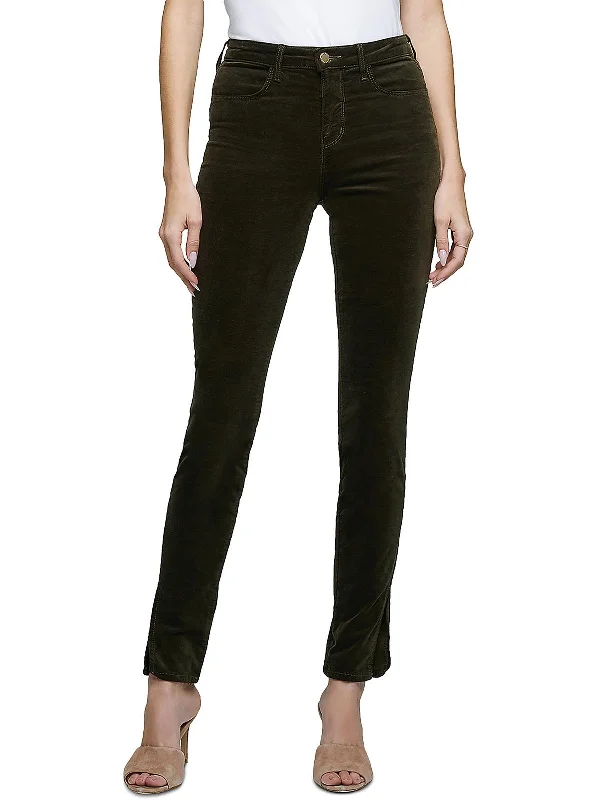 Hurry In Womens Knit Corduroy Skinny Pants