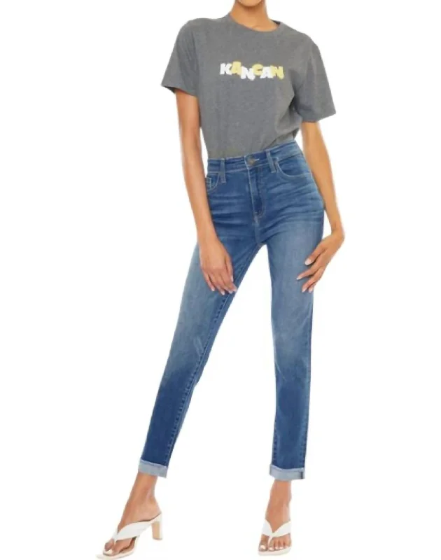 Weekend Sale: Don't Miss Out Janice High Rise Cigarette Leg Jeans In Medium Wash
