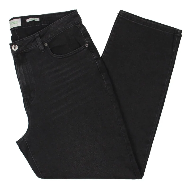 Weekend Discounts to Delight Womens Faded High Rise Straight Leg Jeans