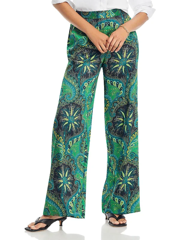 Buy More, Save More Jade Womens Paisley High Rise Wide Leg Pants
