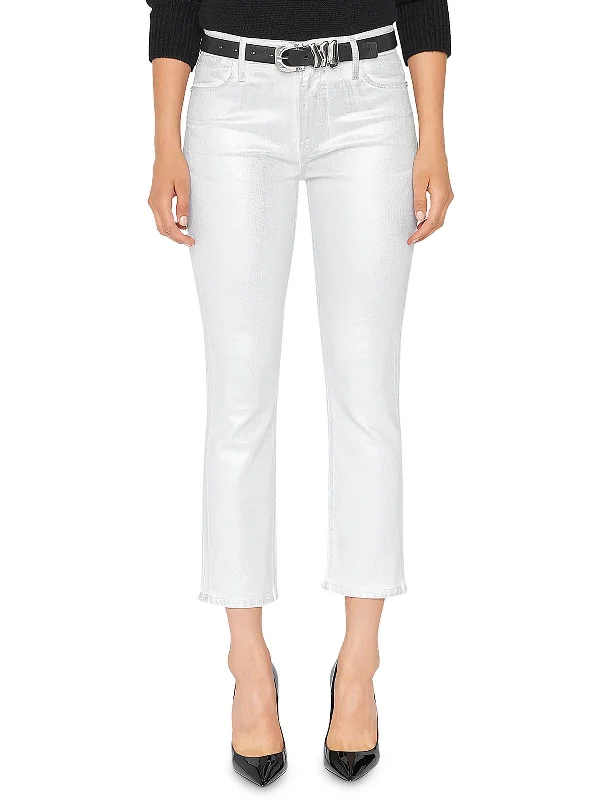 Closeout Womens High Rise Coated Ankle Jeans