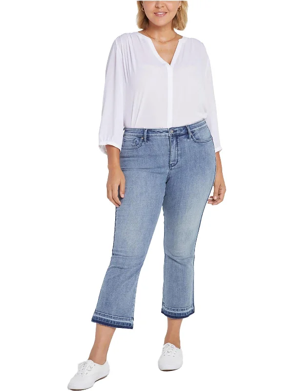 Unmissable Offer Plus Fiona Womens High Rise Medium Wash Flared Jeans