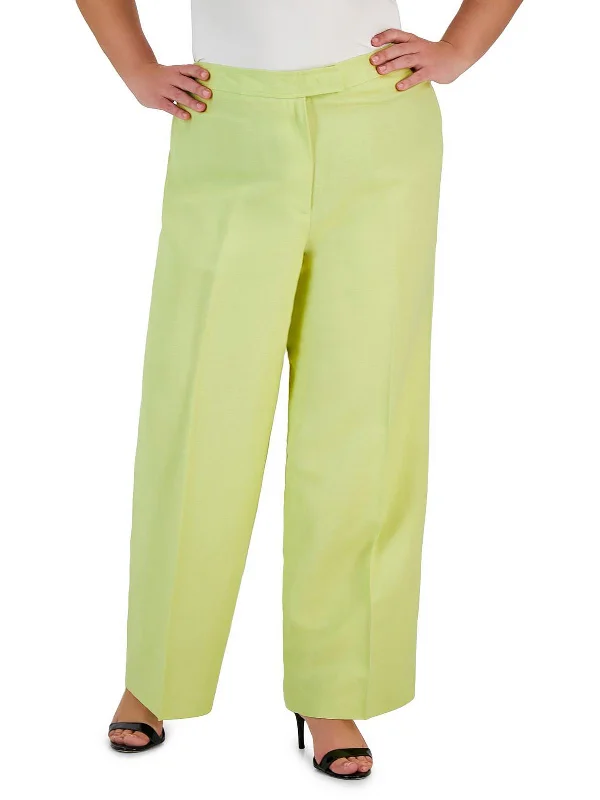 Weekend Savings Bonanza Womens High Rise Stretch Wide Leg Pants