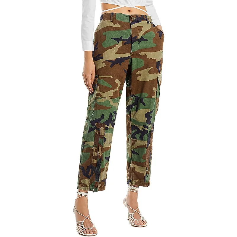 Shop and Save Upcycle Mens Camouflage Straight Leg Cargo Pants
