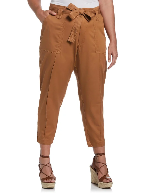 Weekend Deal Plus Womens Twill High Rise Cargo Pants