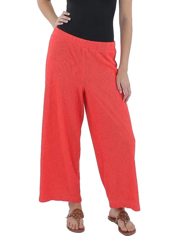 Weekend Bargains to Savor Womens Crinkled Crop Wide Leg Pants